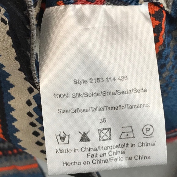 DAY Birger et Mikkelsen Woman Silk Striped Button Up Shirt Size 36 - Picture 7 of 8